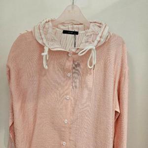 Sellys HC03 샐리 줄배색 후드남방 Sp206052  17