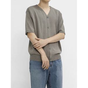 [빌리버스] 남성 반팔 여름 니트 브이넥 가디건 BOP118