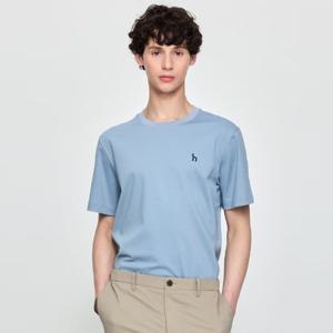 헤지스남성 면 혼방 반팔 크루넥 반팔 티셔츠 HZTS5B501B2