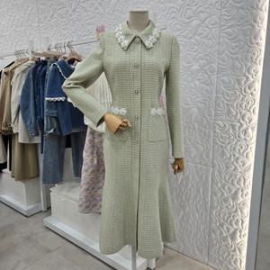 [샤틴]카라넥 머메이드 트위드 원피스 (S221A602)_DG