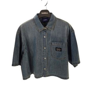 [클라이드]여성 데님 라이트블루 반팔셔츠 FPBSH756F