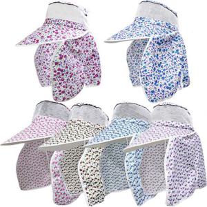 꽃무늬 농촌 농모 농사 여자 가리개 차단 햇빛 모자