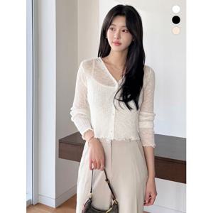 [모리스커밍홈]썸머 긴팔 진주 가디건_M2504CD603B