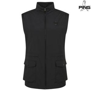 [양말증정]여성 아웃포켓 점퍼 베스트 121E1JV154_BK