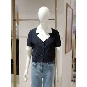 [에꼴드파리] 배색 반팔 크롭 재킷 36ZRB36WJCM36Z