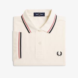 [G3600] 트윈 팁 프레드페리 셔츠 - 라이트 에크루/퍼티 핑크/블랙 (Z08) AFPF2513600-Z08