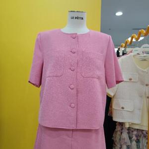 르피타 DP01 컬러트위드반팔자켓 L252UJK551