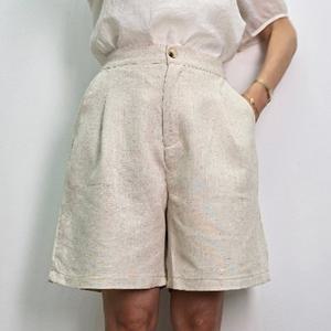 샵앤) 여성 뒷밴딩 시원한 린넨 버뮤다 팬츠 반바지 SIU-WPT-4415-베이지