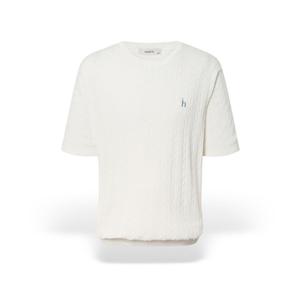 [헤지스] 남성 케이블패턴 반팔니트 HZSW5B559IV