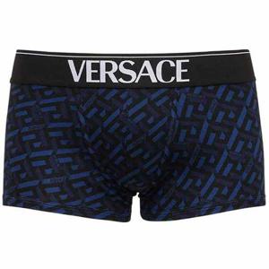 25 FW 베르사체 언더웨어 로고 웨이스트 밴드 그레까 모노그램 패턴 복서 브리프 1000957 1A0187