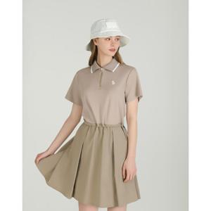 헤지스 골프 여성 25SS ONLINE EXCLUSIVE 베이지 여성 우븐 하이브리드 원피스 HWDR5B992I2
