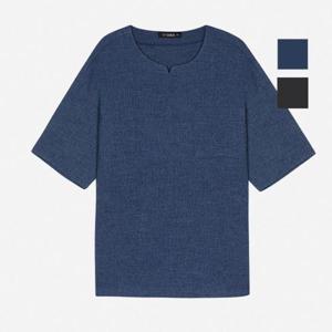 뱅뱅 동백01 크링클 포켓 슬릿넥 반팔티 CTL328