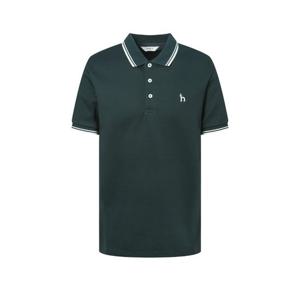 헤지스  25SS  남성 다크그린 더블 팁 배색 카라 반팔 티셔츠 HZTS5B437E3