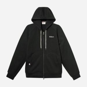 윌슨후드집업 LQC W241001LFJ21-BLK 남성 로고자수 후드집업