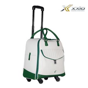 젝시오 레이디스 컴포트 여성용 바퀴형 휠 골프 보스턴백 아이보리/그린