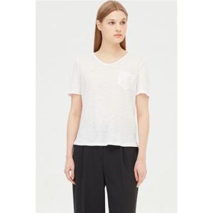 [시슬리]SATS37431 WH  SUMMER  헤이니 포켓 린넨 티셔츠