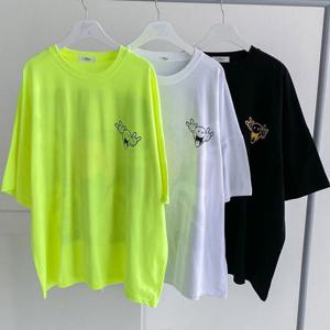 [아이우먼]빅사이즈프린팅티 U058L505 빈티지런던오버라운드티 NM