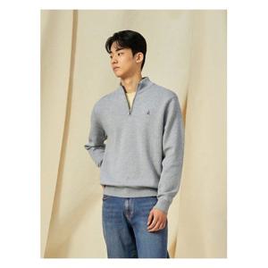 [빈폴멘][신상40%OFF]코튼 베럴비 반집업 니트  그레이 (BC5151C