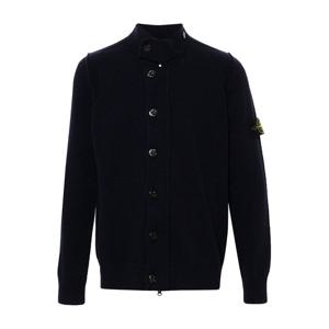 스톤아일랜드 로고 패치 가디건 네이비 8115547A3 A0020