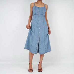[게스]게스 여성 저온스 데님 원피스 미디엄블루 YO2D6756