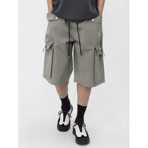 [빌리버스] 남성 버뮤다 팬츠 나일론 카고 스트링 반바지 BWTP004