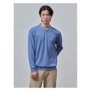 [빈폴멘]와플조직 헨리넥 티셔츠 - 스카이 블루 (BC4741C45Q)