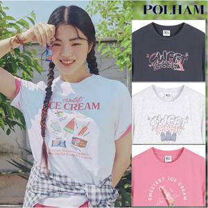 [폴햄]여성 쿨코튼 롯데 조크박 반팔티(PHF3TS2100)