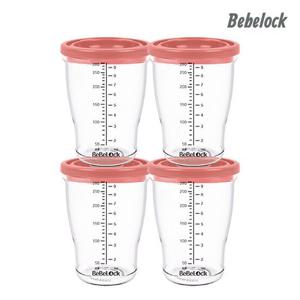 [베베락]엘파 이유식 밀폐용기 280ml 피치핑크(4P)