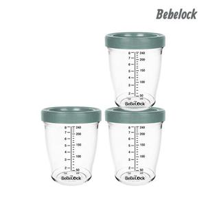 [베베락]포네르 트라이탄 이유식 용기 240ml 블루그레이(3P)
