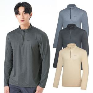 [콜핑] 남성 하이쿨 멜란지 흡습속건 등산 긴팔 반집업 티셔츠 KSC432TT9M