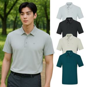 [콜핑] 남성 아이스본 스트레치 냉감 등산 반팔 카라 티셔츠 KSC490WT3M