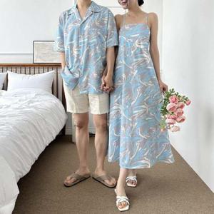 여성실내복 웨이브 남녀 비치 썸머룩 SD240614 세트 아동실내복