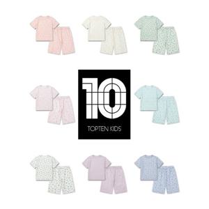 [탑텐키즈]MKE2UI3999 공용) 코튼 자가드 반팔 라운지 셋업