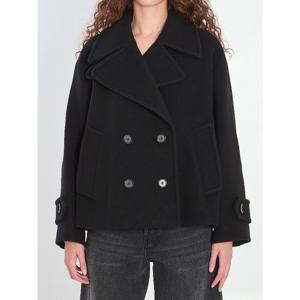 끌로에 블랙 울 오버사이즈 숏 코트 CH25AMA96952 001