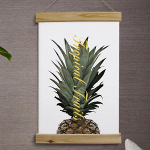 아트박스/꾸밈 im773-우드스크롤_40CmX60Cm-트로피칼파인애플