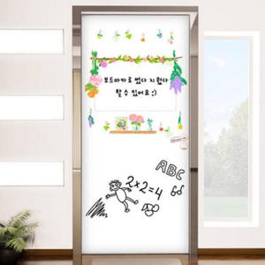 아트박스/꾸밈 cj938-칠판현관문시트지_꽃내음가득