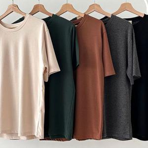 [시드마켓]무지 라운드 스판 반팔티 306P528S 빅사이즈 여성 505