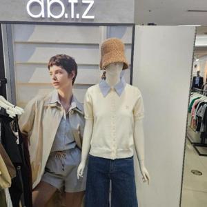 Ab.f.z DP01 레이어드 넥앞단추반팔니트 AFZ2ZY33