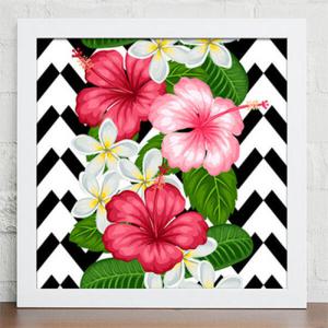 아트박스/꾸밈 cu607-하와이안플라워패턴_인테리어액자_대
