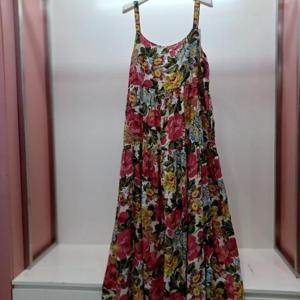 Latium HC06 시원한 아사면 민소매 캉캉 나염 나시 롱원피스 T2523op40R