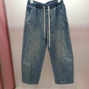 Latium HC06 여름 데님 허리밴딩 통와이드 배기 연청 바지팬츠 T2523pt38