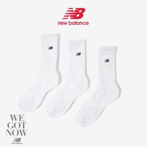 뉴발란스 기본로고 자수 장목양말 3Pack NBGEEAP114