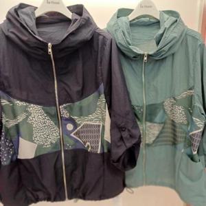 Destijl HC06 팔뚝품편한 롤업 7부소매 반후드 얇은 여름 집업 점퍼 D2523jp09