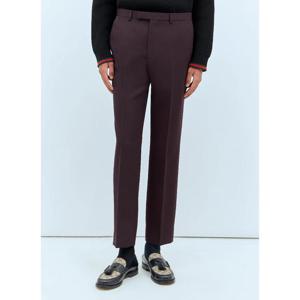 25 FW 구찌 남성 로고 자수 울 팬츠 guc0158004brn