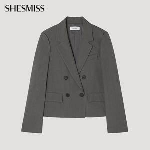 [쉬즈미스] 더블 크롭 셋업 자켓_SWSJKP32030_DG