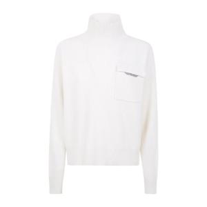 브루넬로쿠치넬리 화이트 캐시미어 터틀넥 스웨터 M12721704 C2