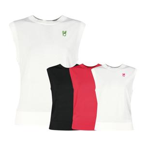 럭스골프 여성 엠보 튤립 레이어드 니트 베스트 조끼 GQ25M506W