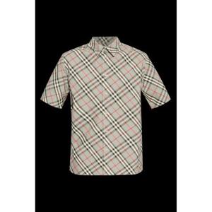 버버리 체크 패턴 반팔 셔츠 8113537C3173 MAUVEGREYIPCHECK TP944636755