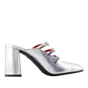 까렐 실버 파탈 포인티드 토 버클 샌들 333142 05 ARGENT