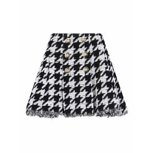 [BALMAIN] 라프리마 여성 미니 Pied de Poule 스커트 FF1LBA95CG17GAB 블랙 /8